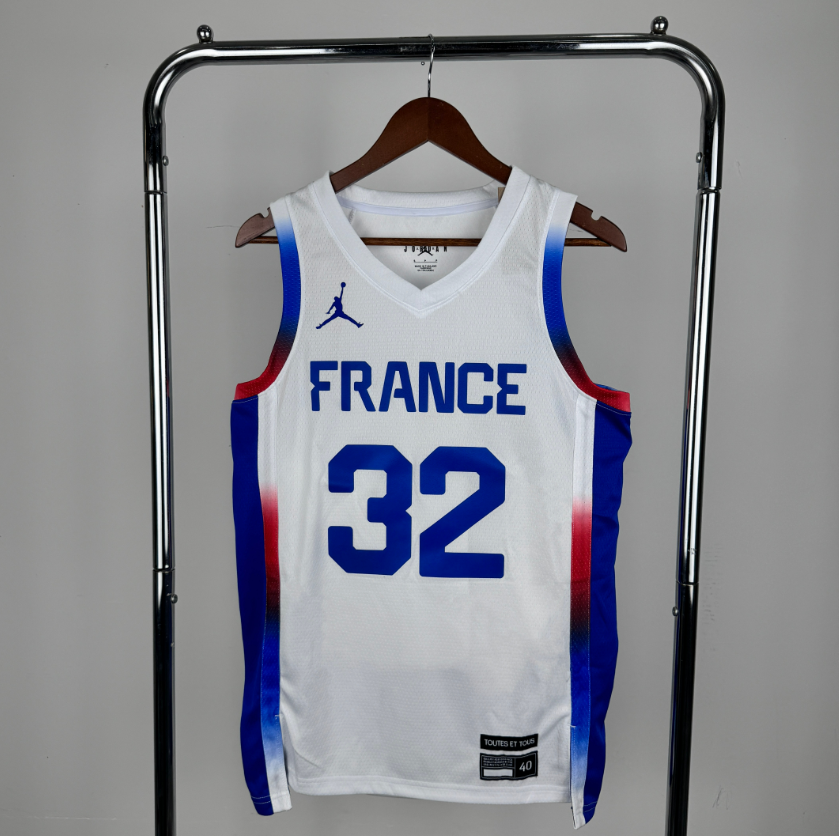 נבחרת צרפת גופיית אולימפיאדה לבנה גברים